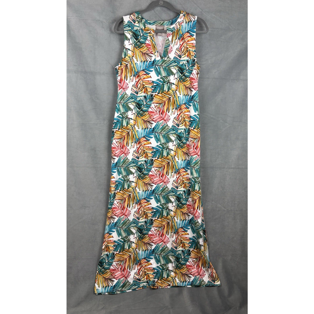 Chico's Tropical Leaf Print Maxi Dress - Multicolor